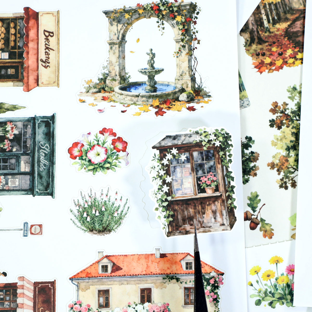 Charming Town Sticker Book