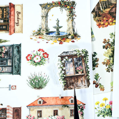 Charming Town Sticker Book