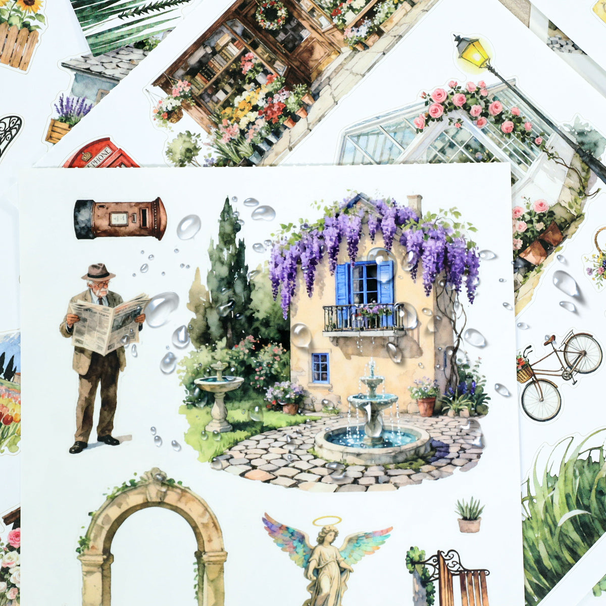 Charming Town Sticker Book