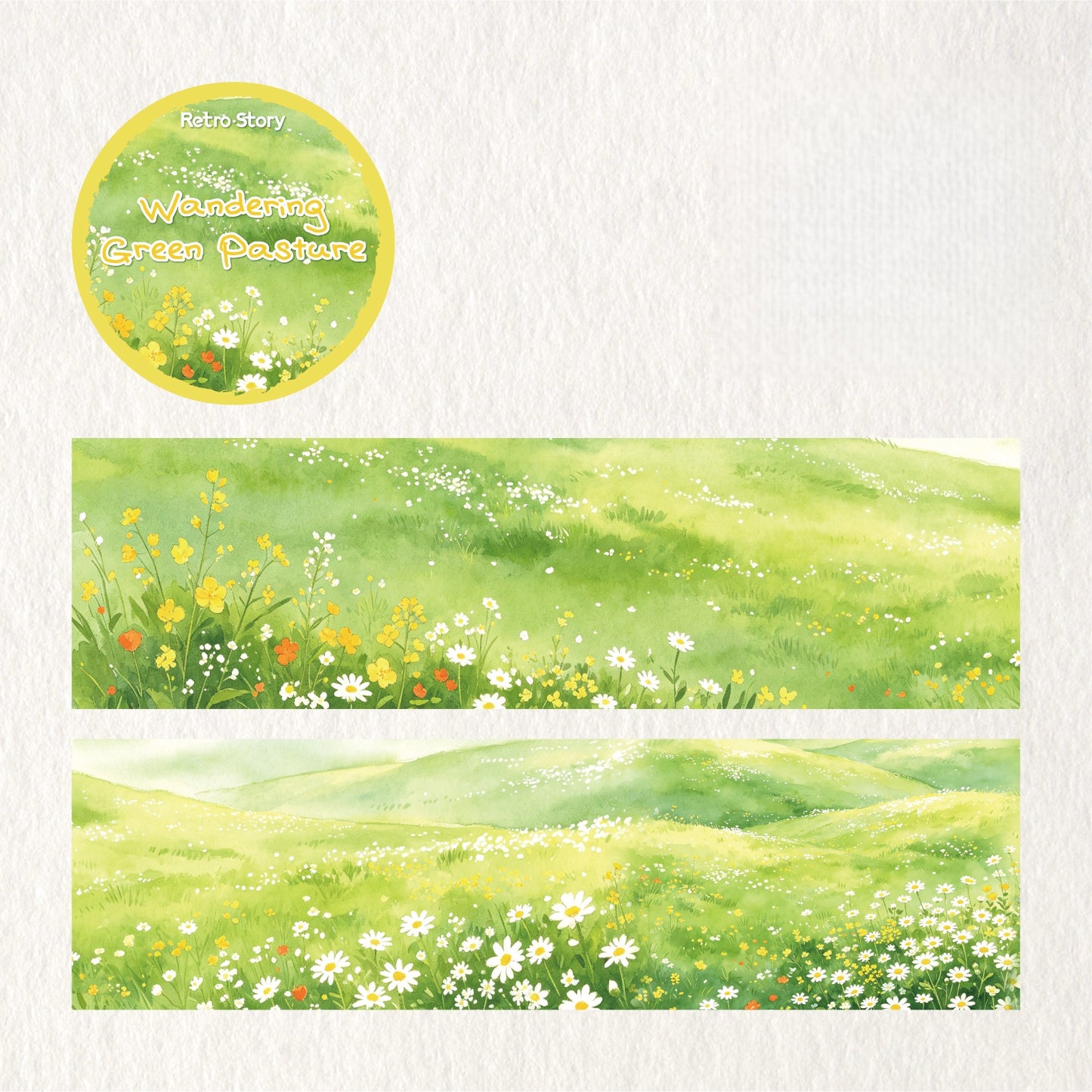 Wandering Green Pasture Washi Tape