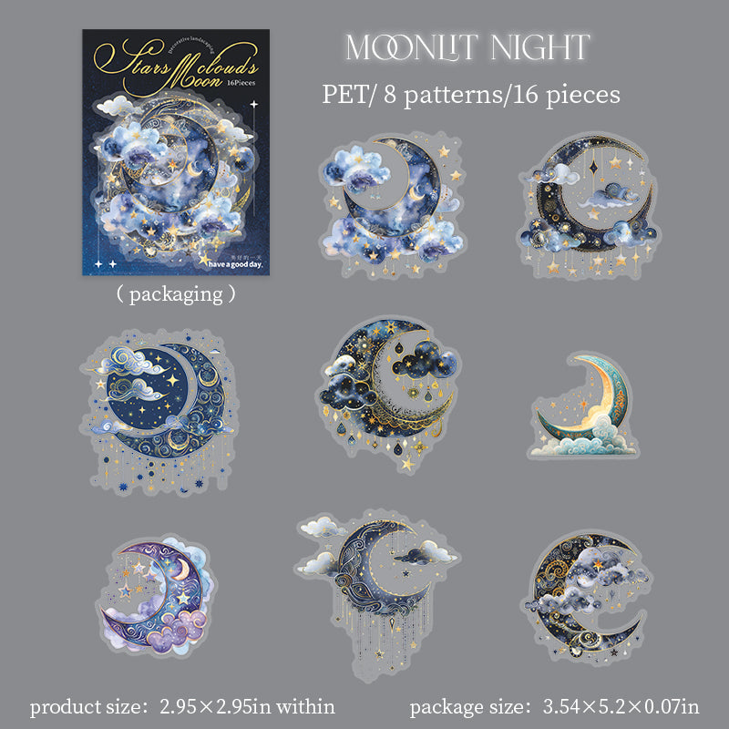 Clouds Star Moon Stickers