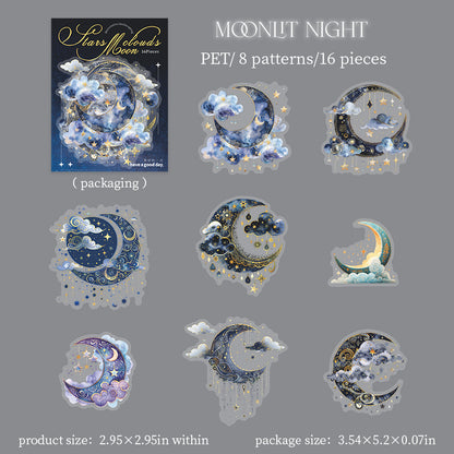 Clouds Star Moon Stickers