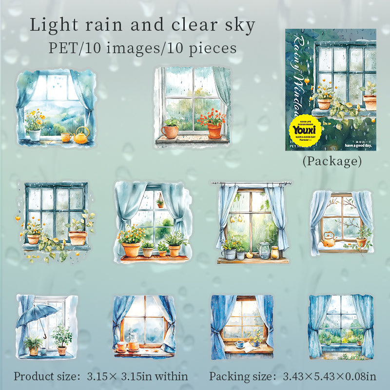 Raining Window Stickers