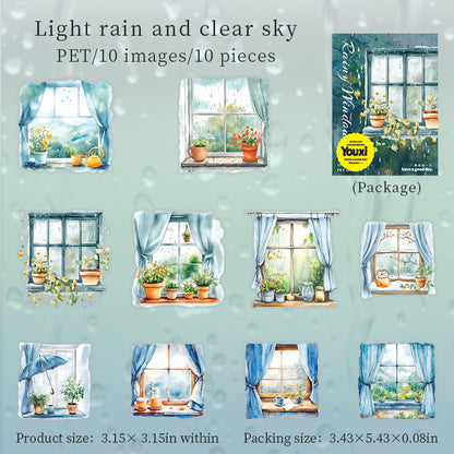 Raining Window Stickers