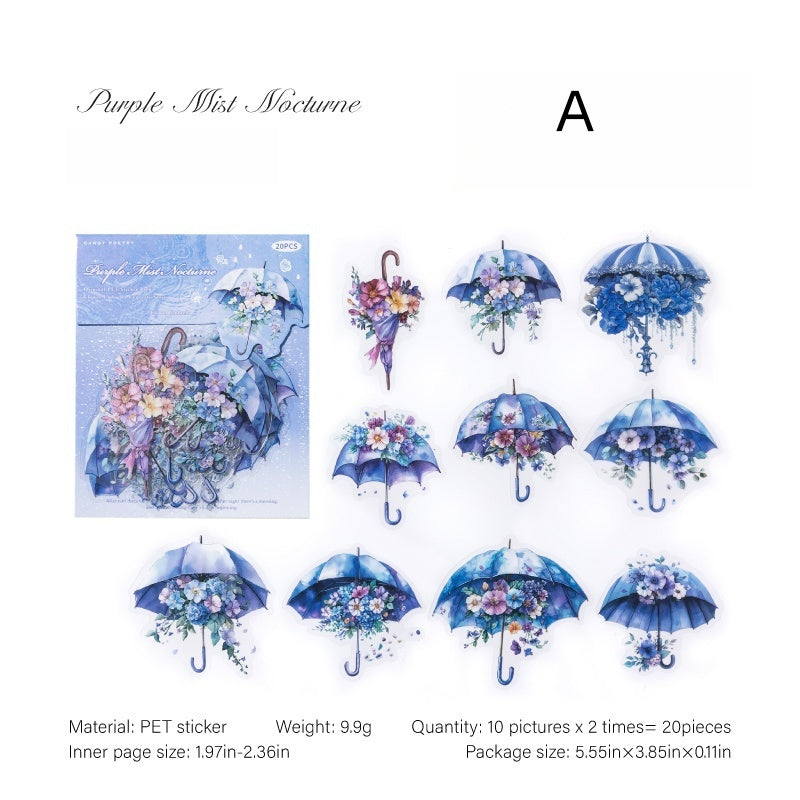 Floral Umbrella Concerto Stickers