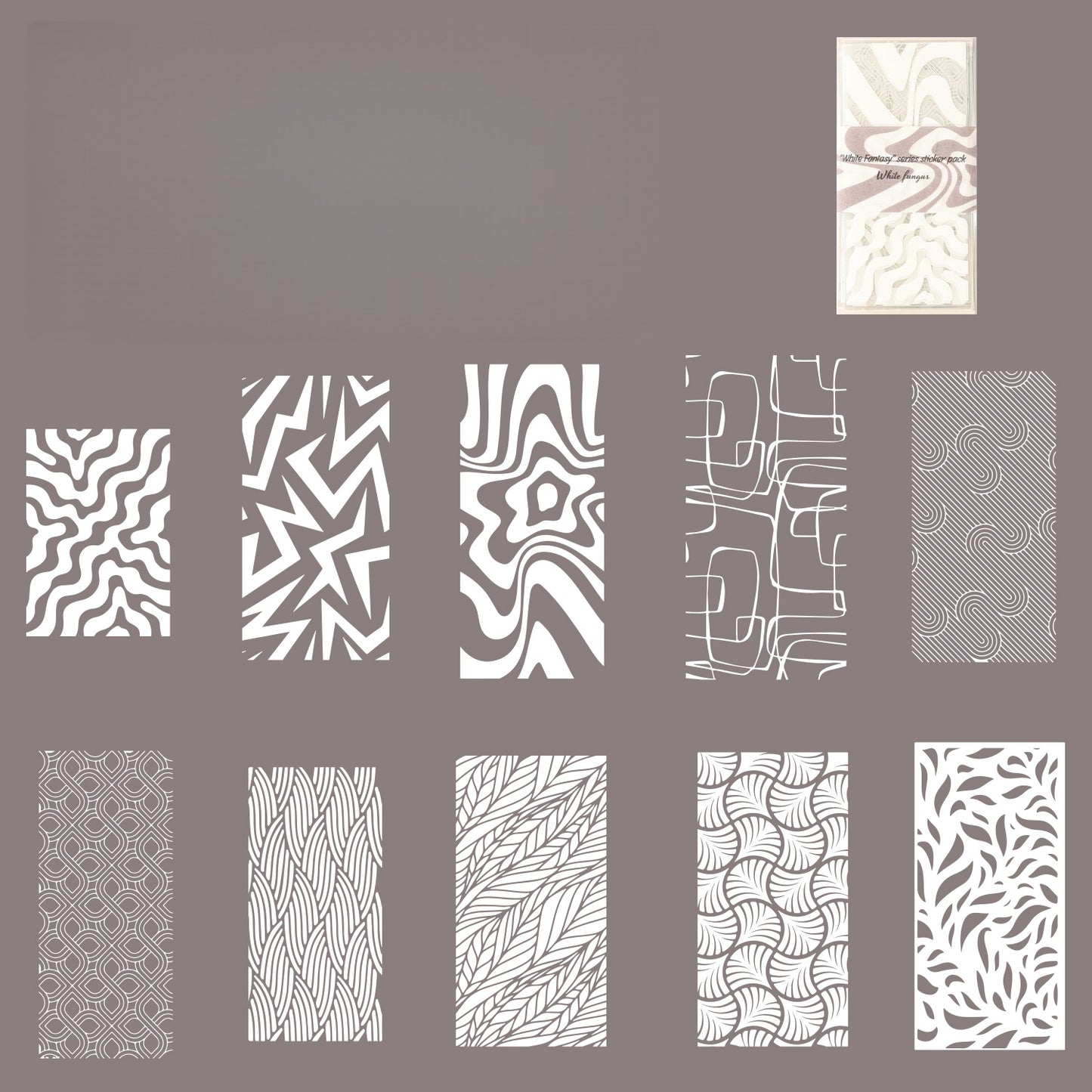 White Fantasy Stickers