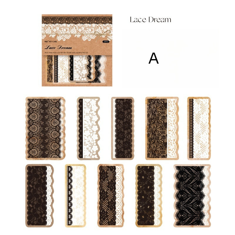 Vintage Yellowed Lace Paper