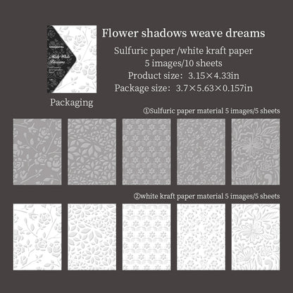 Misty White Blossoms Papers
