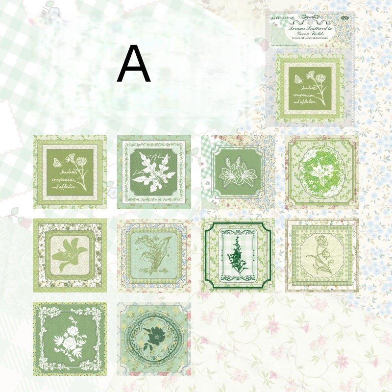 Floral Leaf Candy Stickers