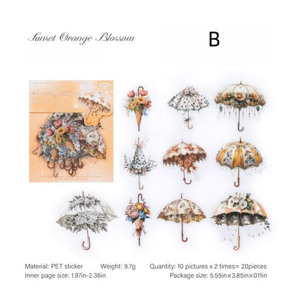 Floral Umbrella Concerto Stickers