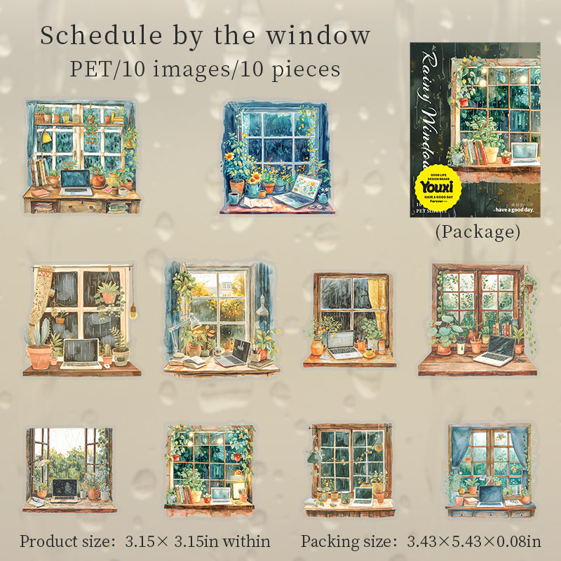 Raining Window Stickers