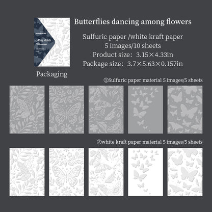 Misty White Blossoms Papers