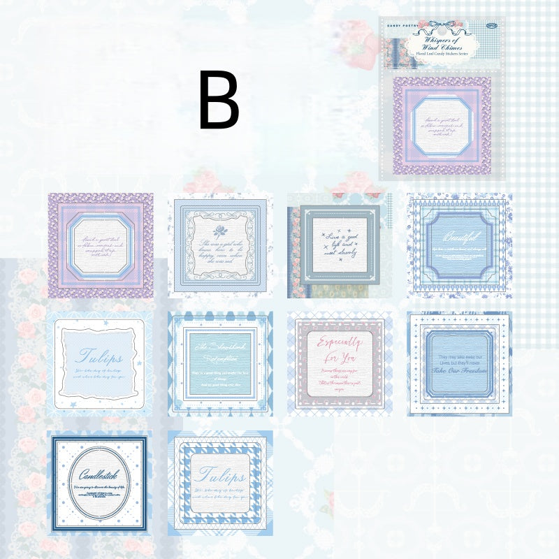 Floral Leaf Candy Stickers