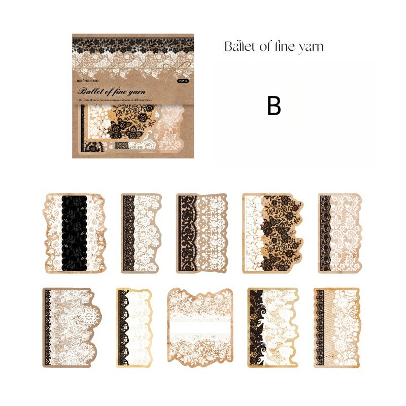 Vintage Yellowed Lace Paper