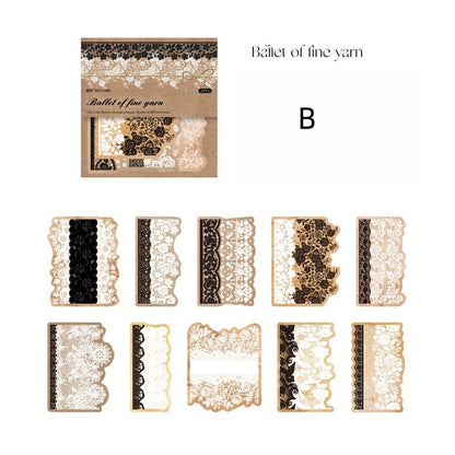 Vintage Yellowed Lace Paper