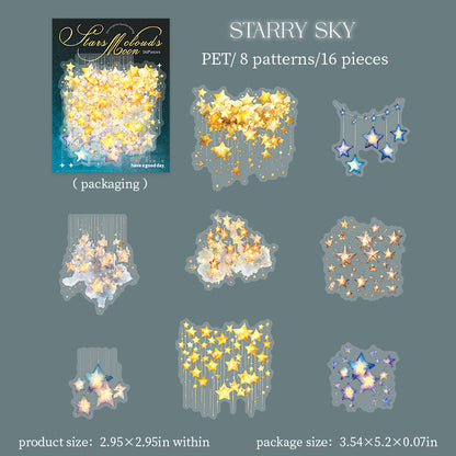 Clouds Star Moon Stickers