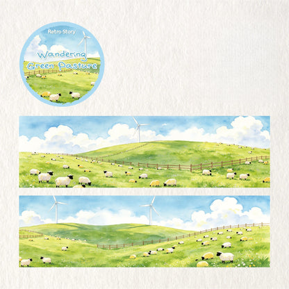 Wandering Green Pasture Washi Tape