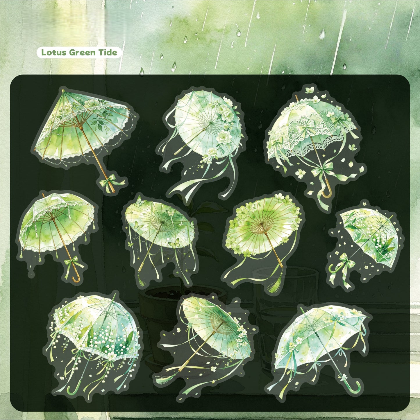 Raincloud Umbrella Stickers