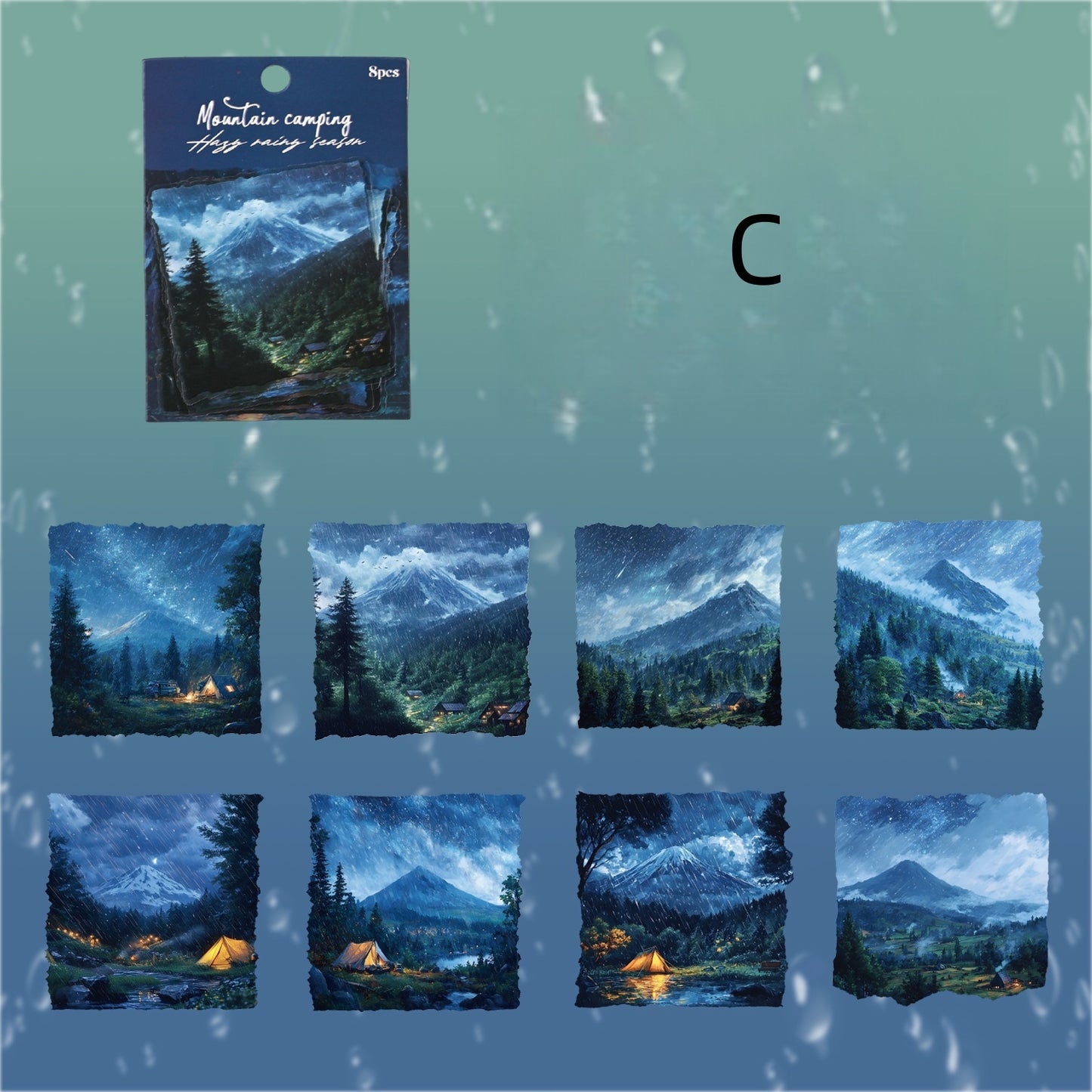 Misty Rainy Season Stickers