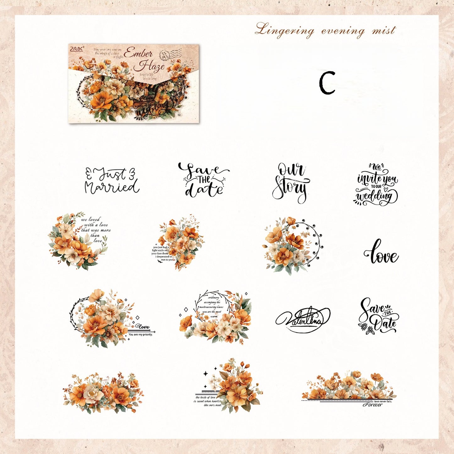 Tinted Silk Melody Stickers