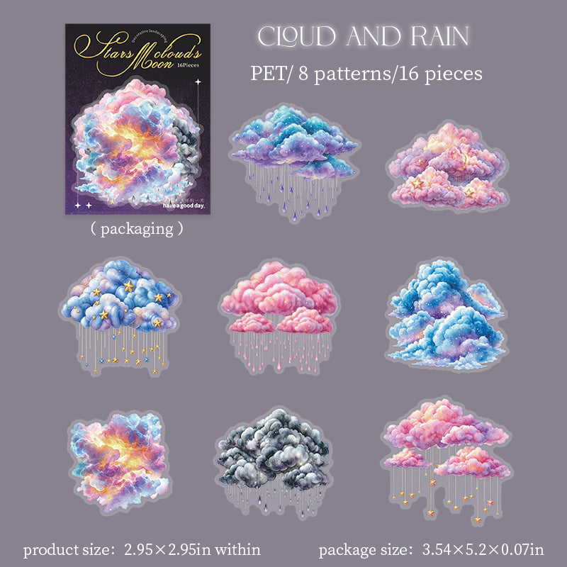 Clouds Star Moon Stickers