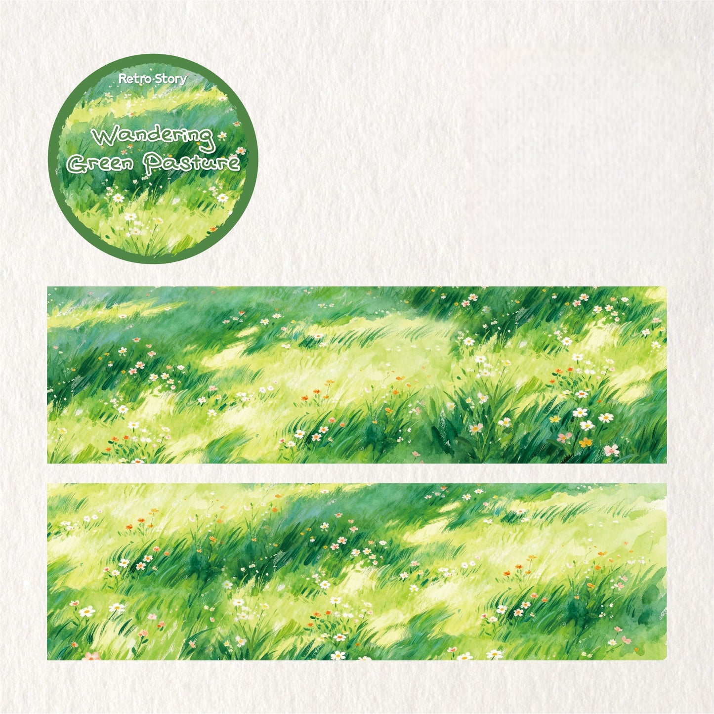 Wandering Green Pasture Washi Tape