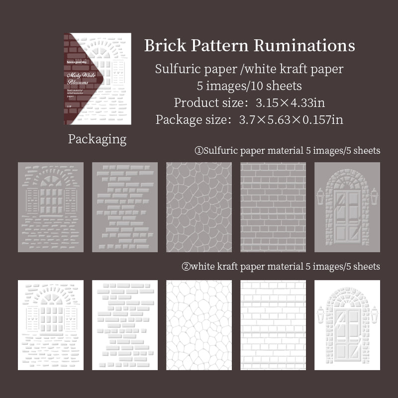 Misty White Blossoms Papers
