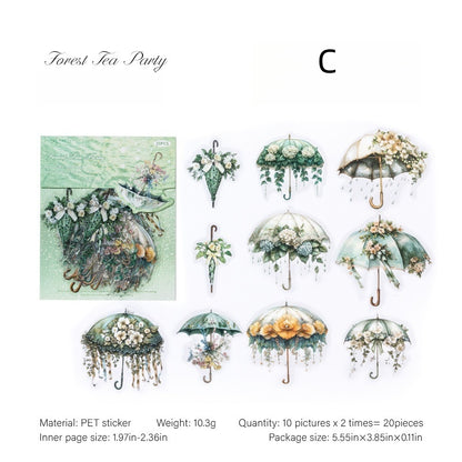 Floral Umbrella Concerto Stickers