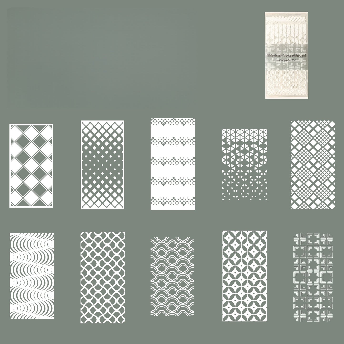 White Fantasy Stickers