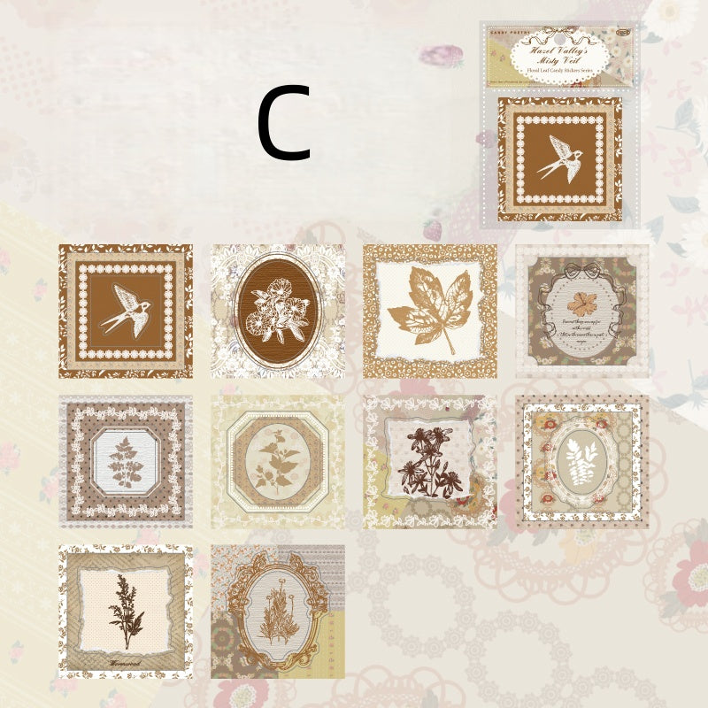 Floral Leaf Candy Stickers