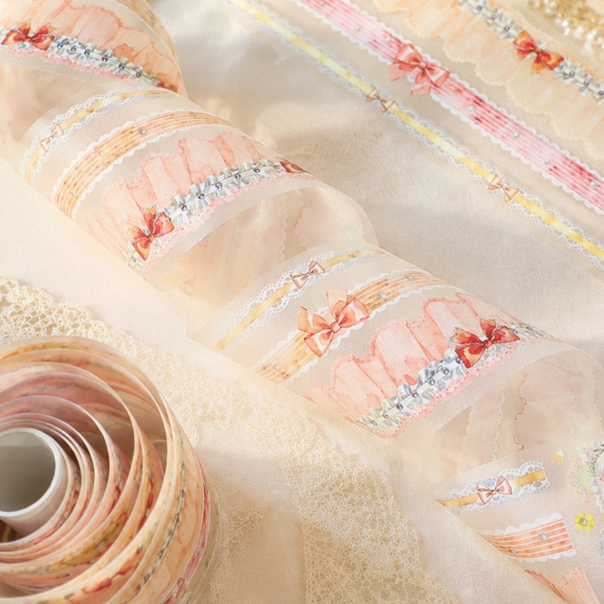Champagne Lace Tape Set
