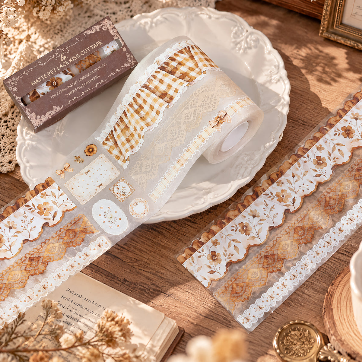 Honey Brown Lace Tape Set
