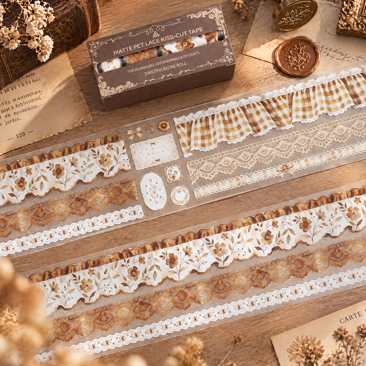 Honey Brown Lace Tape Set