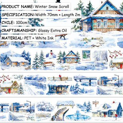Winter Snow Scroll Tape