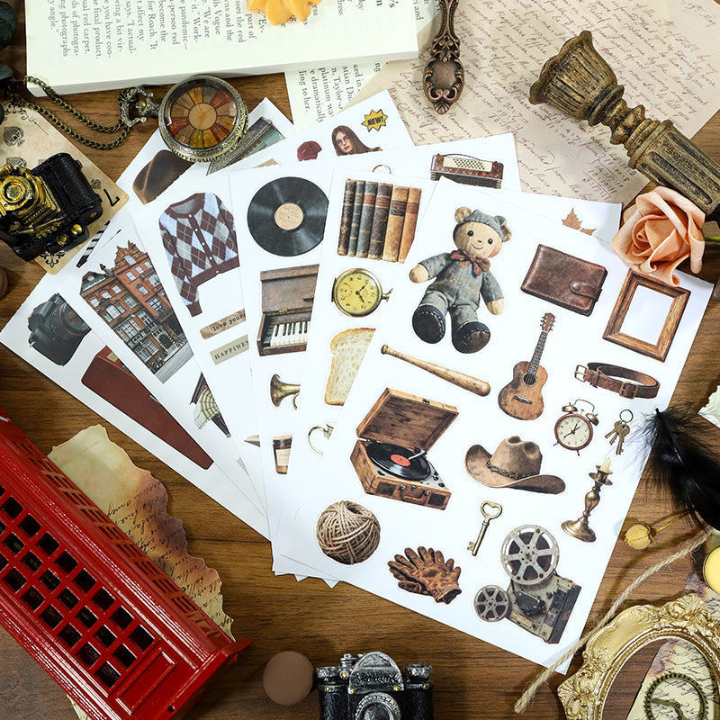 Vintage Collage Archive Sticker Book