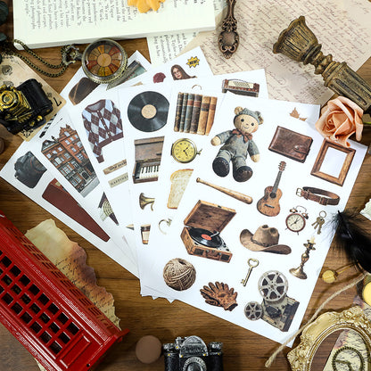 Vintage Collage Archive Sticker Book