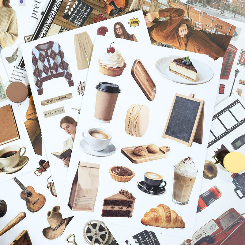 Vintage Collage Archive Sticker Book