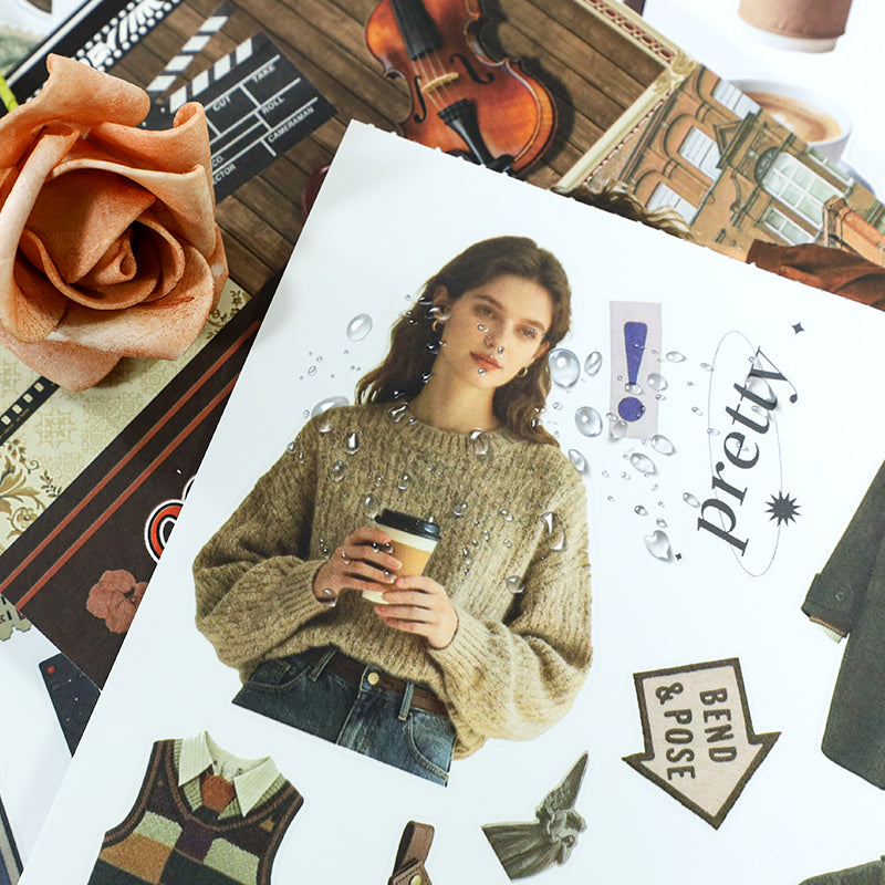 Vintage Collage Archive Sticker Book