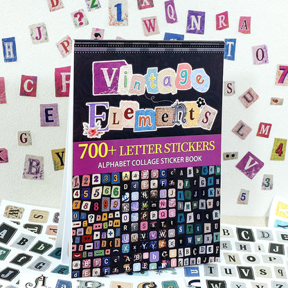 Alphabet Collage Journal Sticker Book