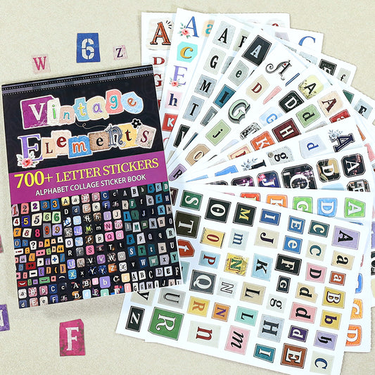 Alphabet Collage Journal Sticker Book