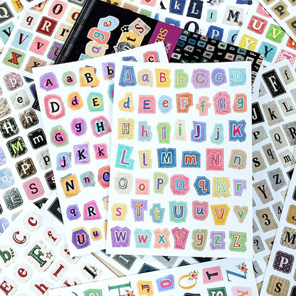 Alphabet Collage Journal Sticker Book