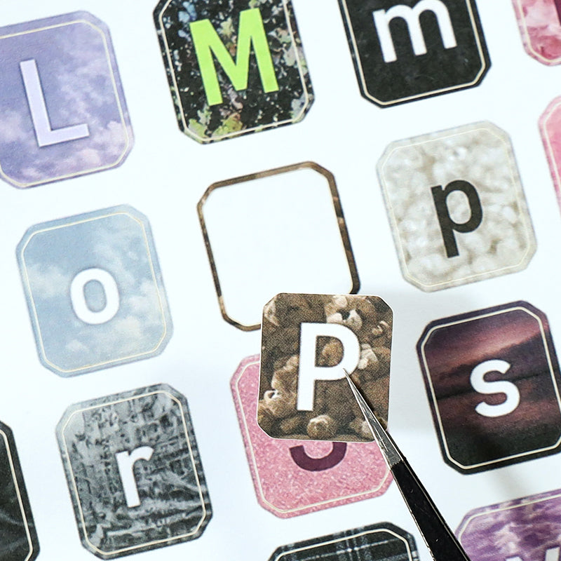 Alphabet Collage Journal Sticker Book