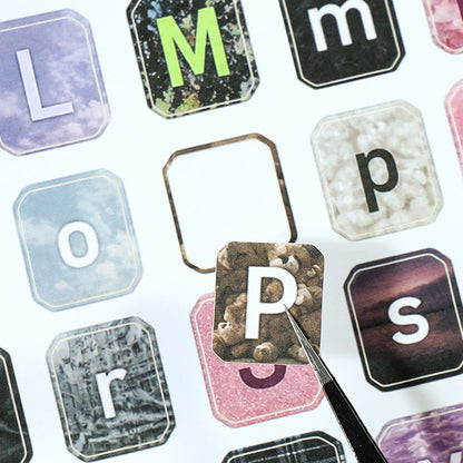 Alphabet Collage Journal Sticker Book