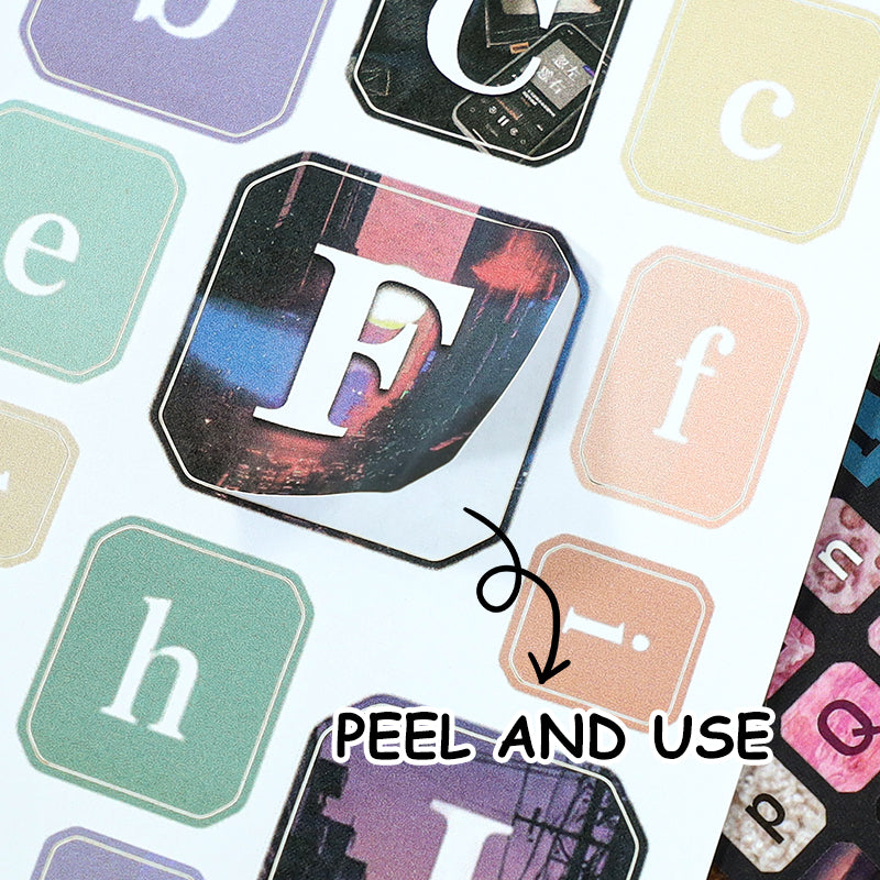 Alphabet Collage Journal Sticker Book