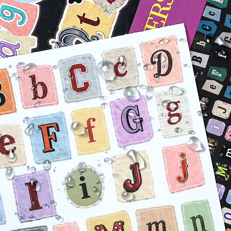 Alphabet Collage Journal Sticker Book