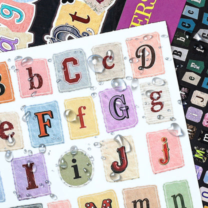 Alphabet Collage Journal Sticker Book