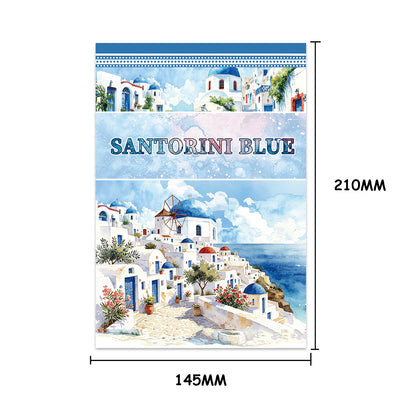 Santorini Blue Sticker Book