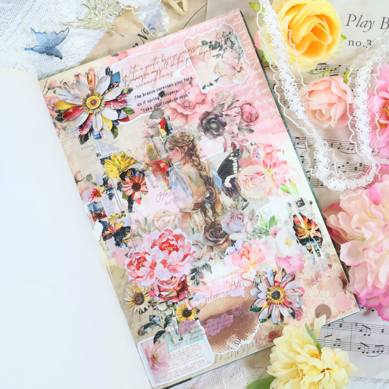 Watercolor Floral Dyeing Tape