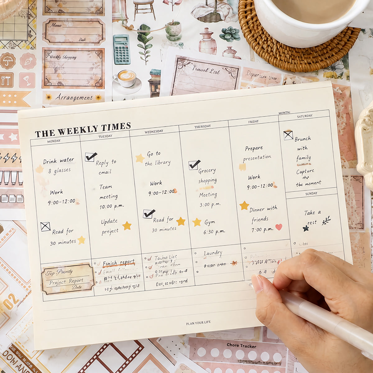 Retro Diary Sticker Book