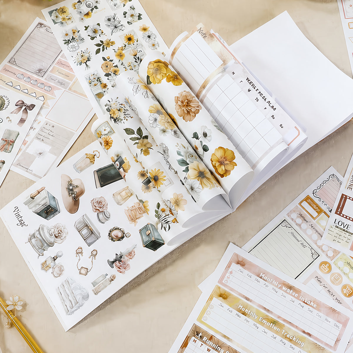 Retro Diary Sticker Book